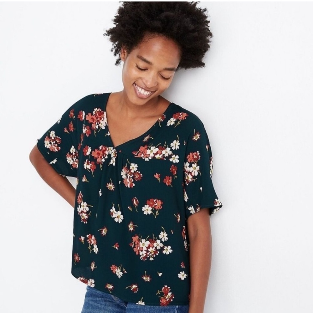 Madewell Spruce Blooms Rhyme Floral Top. Size Large. EUC